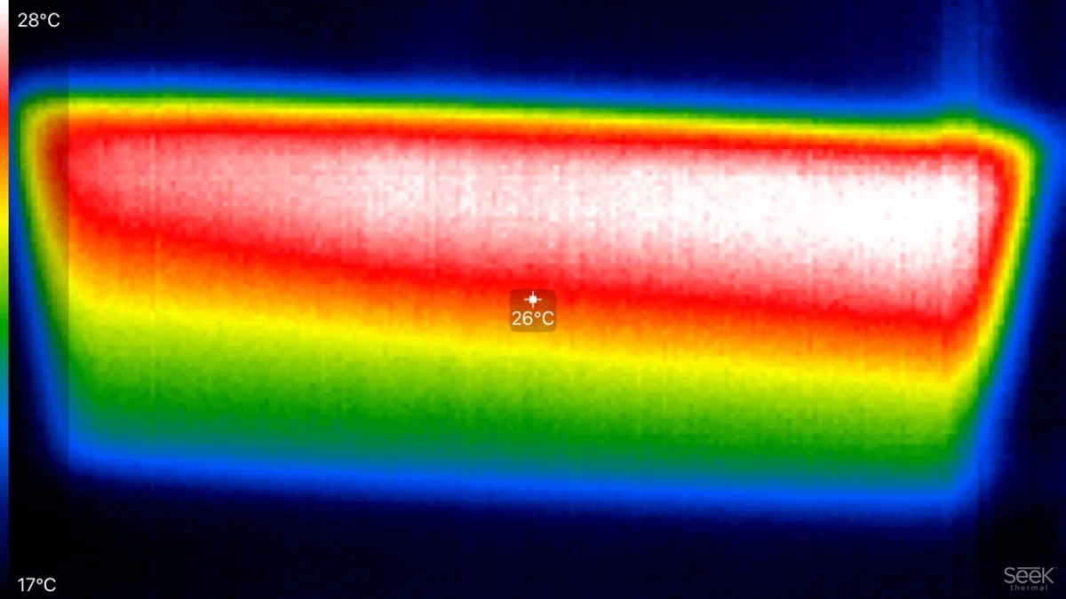 Warmtebeeld van een radiator